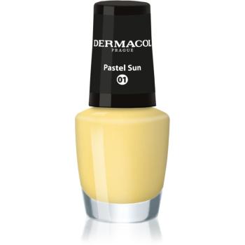 Dermacol Mini lak na nechty odtieň 01 Pastel Sun 5 ml