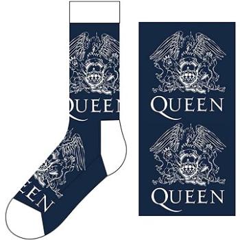 Queen – White Crests unisex modré – ponožky (5056368671326)