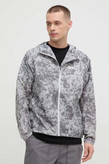 Turistická bunda Jack Wolfskin PRELIGHT WIND JKT šedá farba, 1307861