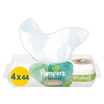 PAMPERS Obrúsky vlhčené Harmonie Coconut Plastic Free 4x44 ks