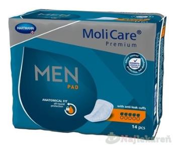 MoliCare Premium MEN PAD 5 kvapiek inkontinenčné vložky pre mužov 14ks