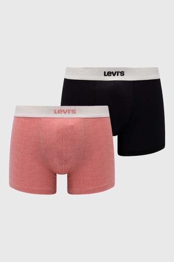 Boxerky Levi's 2-pak pánske, ružová farba