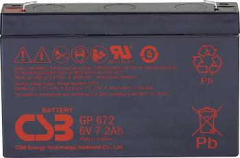 CSB Battery GP 672 Standby USV GP672F1 olovený akumulátor 6 V 7.2 Ah olovený so skleneným rúnom (š x v x h) 151 x 101 x