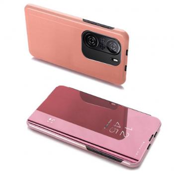 MG Clear View knižkové puzdro na Xiaomi Redmi K40 / Poco F3, ružové