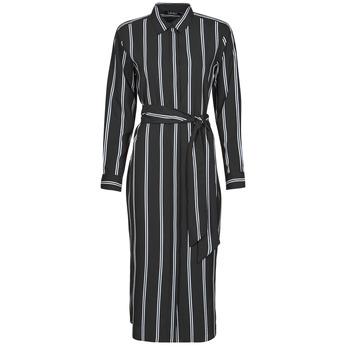 Lauren Ralph Lauren  Dlhé šaty RYNETTA-LONG SLEEVE-CASUAL DRESS  Čierna