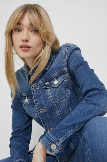 Rifľová bunda Tommy Jeans dámska, prechodná