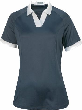 Callaway Womens Short Sleeve V-Placket Colourblock Polo Odyssey Grey M