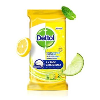 DETTOL Antibakteriálne obrúsky na povrchy, Citrón a Limetka 32 ks (5900627074307)