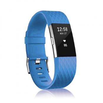 BStrap Silicone Diamond (Large) remienok na Fitbit Charge 2, blue (SFI002C02)