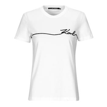 Karl Lagerfeld  SEASONAL LOGO T-SHIRT  Tričká s krátkym rukávom Biela