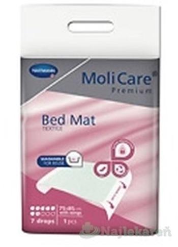 MoliCare Premium Bed Mat Textile 7 kvapiek 75x85cm textilná absorpčná podložka s krídelkami, 1x1 ks