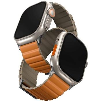 Uniq Revix Premium Edition Reversible Magnetic remienok na Apple Watch 49/45/44/42 mm oranžový/khaki (UNIQ-45MM-REVPSORGKAK)