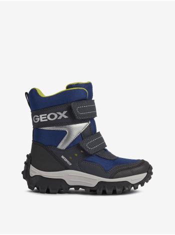 Modro-čierne chlapčenské členkové zimné topánky Geox Himalaya