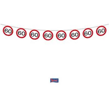 Girlanda narodeniny dopravná značka 60, 12 m (8714572051859)