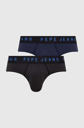 Slipy Pepe Jeans 2-pak pánske, tmavomodrá farba