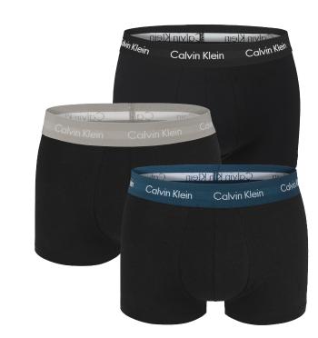 Calvin Klein - boxerky 3PACK cotton stretch black with dark color waist - limitovaná edícia-L (91-96 cm)