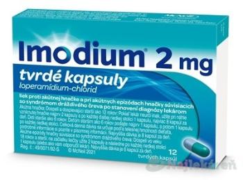 Imodium na liečbu hnačky 12 kapsúl