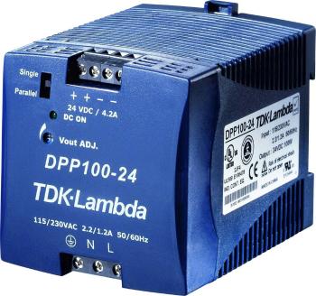TDK-Lambda DPP100-24 sieťový zdroj na montážnu lištu (DIN lištu)  24 V/DC 4.2 A 100 W 1 x