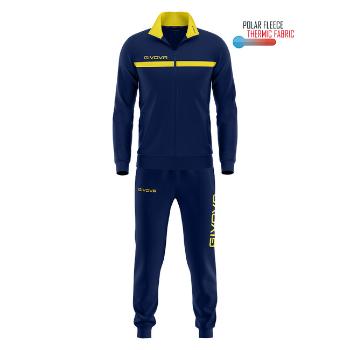 TUTA GIVOVA ONE FULL ZIP POLARFLEECE BLU/GIALLO Tg. 3XS