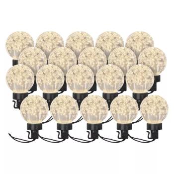 EMOS LED vianočný svetelný reťaz - 20x párty žiarovky, 7,6m teplá biela DCPW07