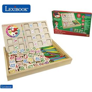 Lexibook Bio Toys® Matematická škola – Drevená škatuľka s kresliacou tabuľou na výuku matematiky (3380743091938)