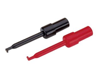 VOLTCRAFT  sada skúšobných hrotov zásuvkový konektor 2 mm CAT I čierna, červená