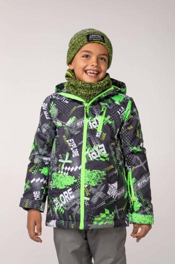 Detská lyžiarska bunda Lemon Explore zelená farba