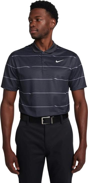 Nike Dri-Fit Victory Ripple Mens Black/Dark Smoke Grey/White XL Polo košeľa