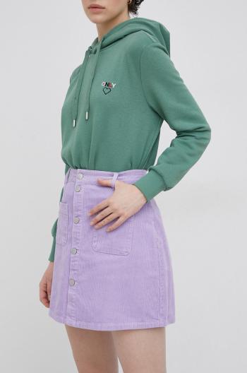 Manšestrová sukňa JDY ružová farba, mini, áčkový strih