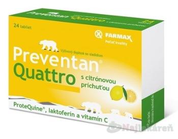 Farmax Preventan Quattro s citrónovou príchuťou 24 tabliet