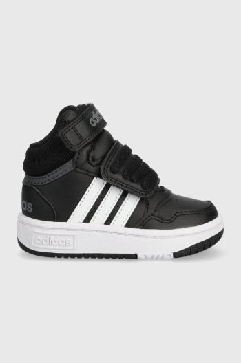 Detské tenisky adidas Originals HOOPS MID 3. AC I čierna farba