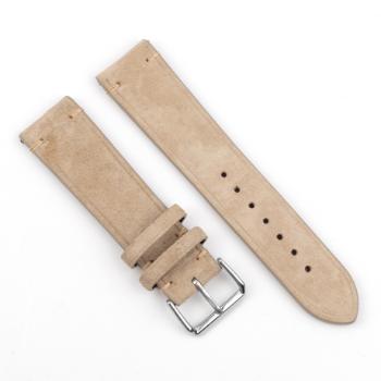 BStrap Suede Leather remienok na Garmin Venu 2S, beige (SGA011C0301)