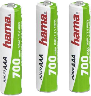 Hama HR03 mikrotužkový akumulátor typu AAA  Ni-MH 700 mAh 1.2 V 3 ks