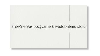 Kartička k stolu - Simple Zvoľte množstvo: od 1 ks do 10 ks