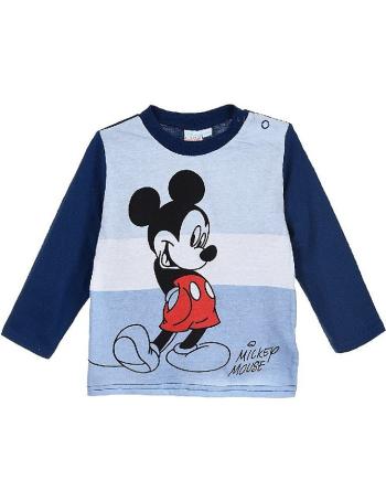 Mickey mouse modré chlapčenské tričko s dlhým rukávom vel. 86