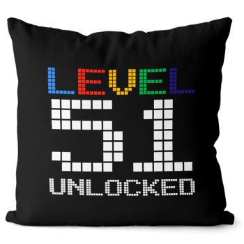 Vankúš Level unlocked (vek: 51, Velikost: 40 x 40 cm)