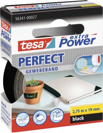 tesa PERFECT 56341-00027-03 páska so skleným vláknom tesa® Extra Power čierna (d x š) 2.75 m x 19 mm 1 ks