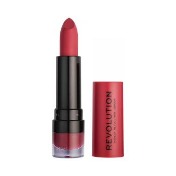 Makeup Revolution  Matte Lipstick  Líčenie obočia Červená