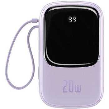 Baseus Qpow Digital Display Quick Charging Power Bank 20000mAh 20W Purple + IP cable (PPQD-H05)