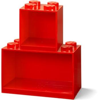LEGO Brick závesné police, sada 2 ks - červené (5711938034184)