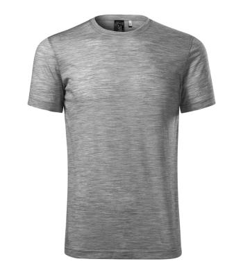 MALFINI Pánske tričko Merino Rise - Tmavošedý melír | S