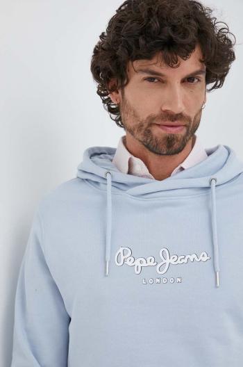 Bavlnená mikina Pepe Jeans Edward Hoodie pánska, s kapucňou, s potlačou