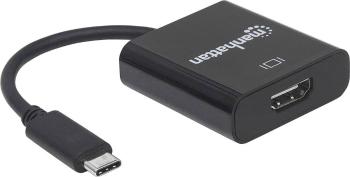 Manhattan 151788 USB / HDMI adaptér [1x USB 3.1 zástrčka C - 1x HDMI zásuvka] čierna farebne odlíšený, flexibilný, fólio