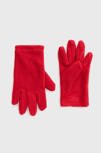 Detské rukavice United Colors of Benetton červená farba