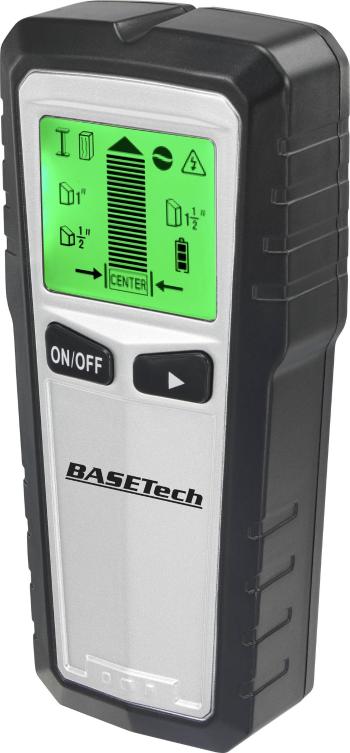 Basetech detektor  OG-430 TO-6481299  Druh materiálu dreva, neželezných kovov, káble vedúce napätie, železných kovov