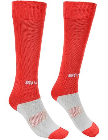 Červené futbalové ponožky GIVOVA vel. Senior