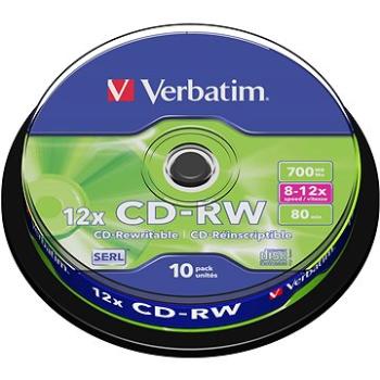 Verbatim CD-RW 10×, 10 ks Cake-Box (43480)