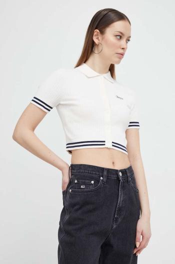 Tričko Tommy Jeans dámsky,béžová farba,DW0DW17761