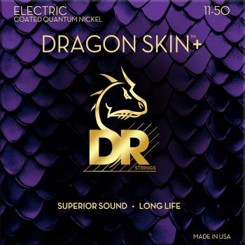 DR Strings Dragon Skin+ Coated Heavy 11-50 Struny pre elektrickú gitaru