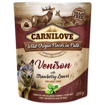 Kapsička CARNILOVE Dog Paté Venison with Strawberry Leaves 300 g